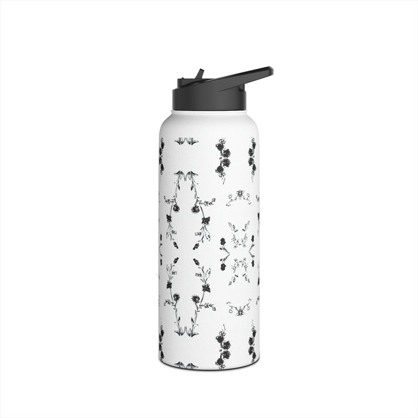 Stainless Steel Flower Me Water Bottle, Standard Lid