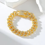 Cuban Link Rhinestone Jewelry: Necklaces, Bracelets & Sets