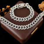 Cuban Link Rhinestone Jewelry: Necklaces, Bracelets & Sets