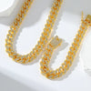 Cuban Link Rhinestone Jewelry: Necklaces, Bracelets & Sets