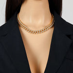 Cuban Link Rhinestone Jewelry: Necklaces, Bracelets & Sets