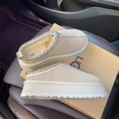 2025 New Women'S Fur Slippers Dress Thick-Soled Shoes Short Plush Comfortable Women'S Cotton Shoes Designer Winter Snow Boots