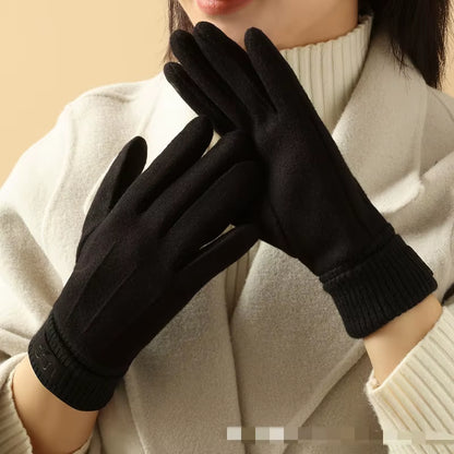 Winter Cashmere Gloves for Women Warm Touch Screen Gloves Men Gloves Outdoor Cold Protection Cycling Thick Full Finger Mittens