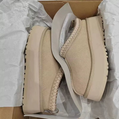 2025 New Women'S Fur Slippers Dress Thick-Soled Shoes Short Plush Comfortable Women'S Cotton Shoes Designer Winter Snow Boots
