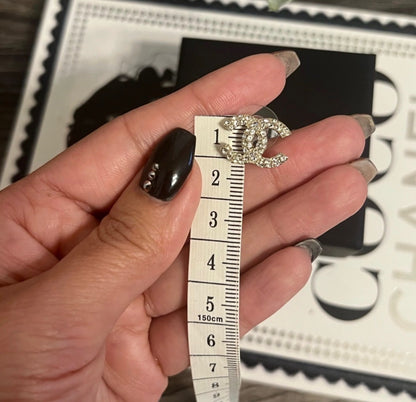 CC Stud Silver Earrings