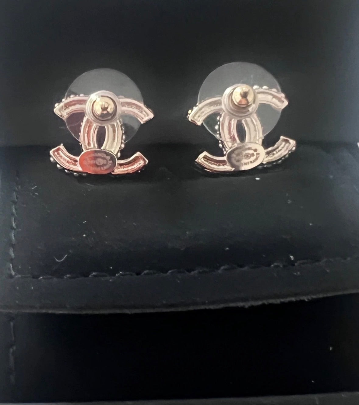 CC Stud Silver Earrings