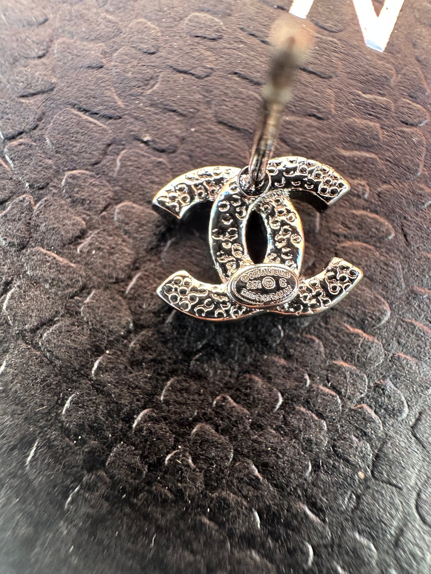 CC Stud Silver Earrings