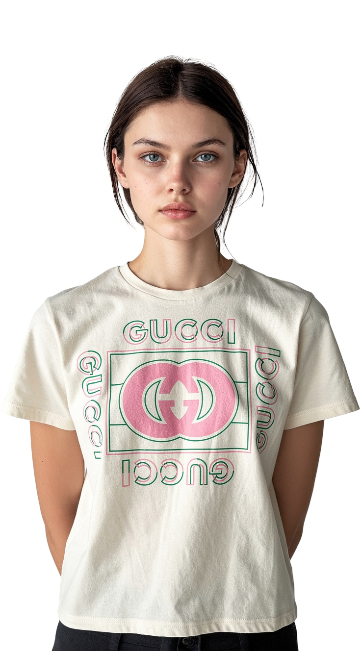 Gucci Graphic Print Crew Neck T-Shirt