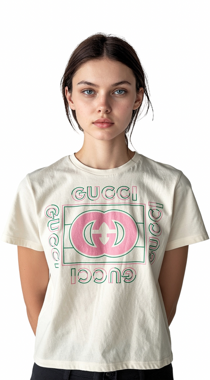 Gucci Graphic Print Crew Neck T-Shirt