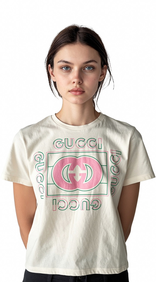 Gucci Graphic Print Crew Neck T-Shirt