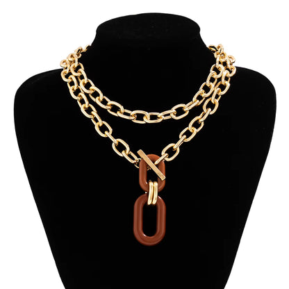 Chunky statement chain choker necklace product photo 6