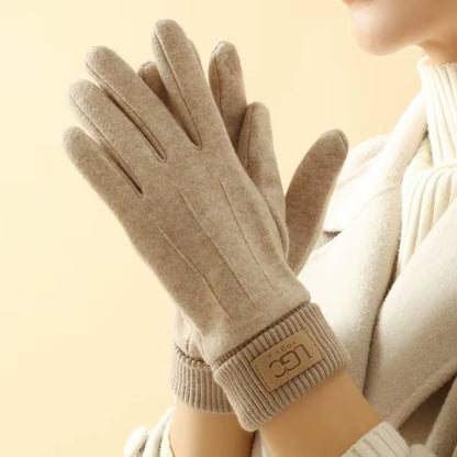 Winter Cashmere Gloves for Women Warm Touch Screen Gloves Men Gloves Outdoor Cold Protection Cycling Thick Full Finger Mittens