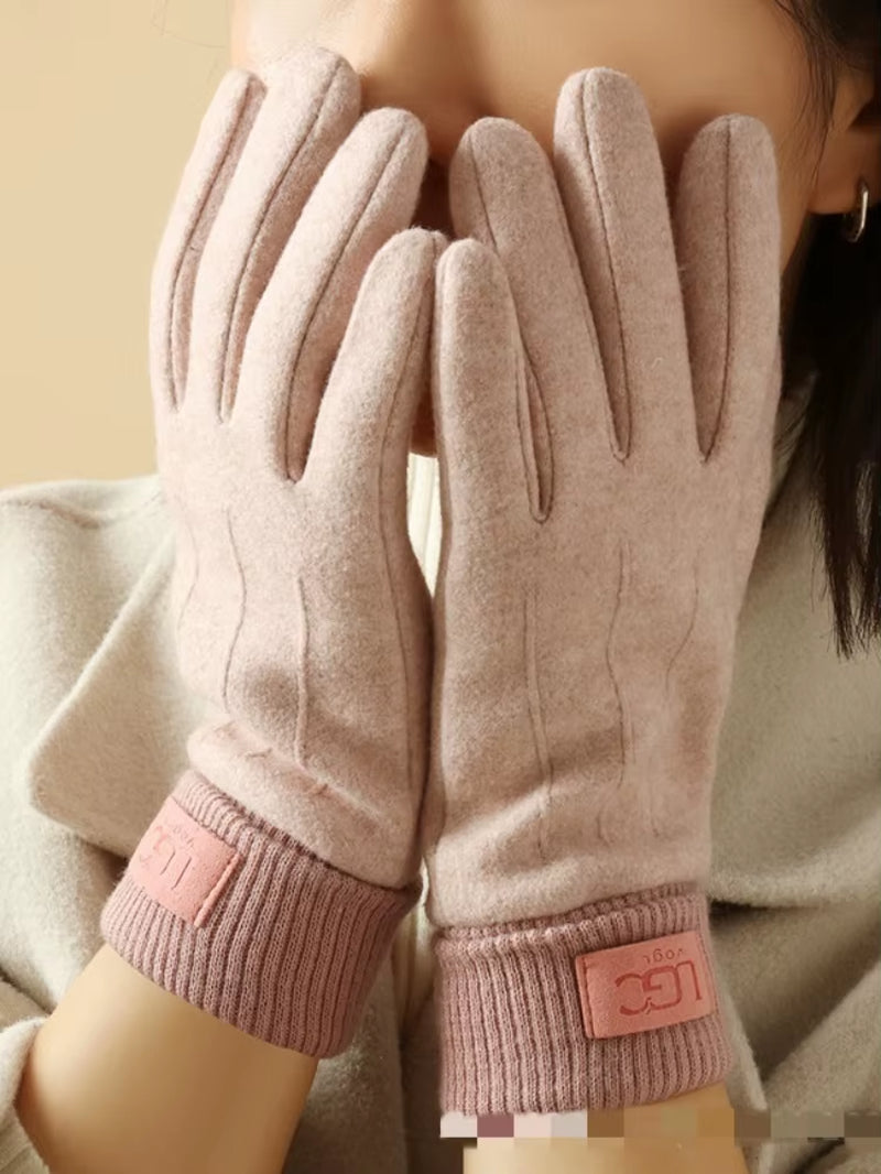 Winter Cashmere Gloves for Women Warm Touch Screen Gloves Men Gloves Outdoor Cold Protection Cycling Thick Full Finger Mittens