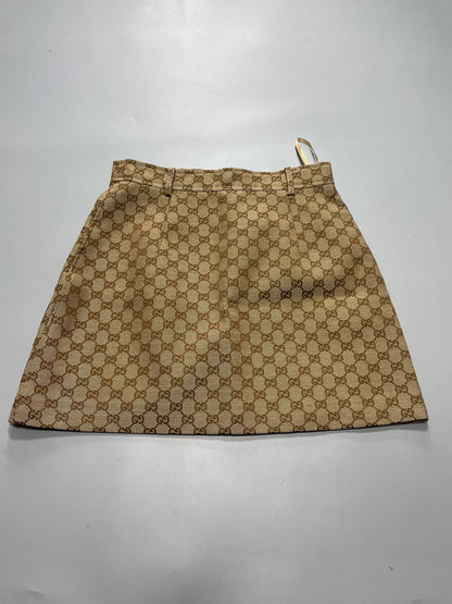 GG Cotton Canvas Jacquard Fabric Skirt