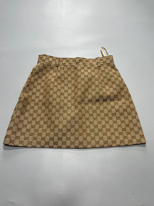 GG Cotton Canvas Jacquard Fabric Skirt